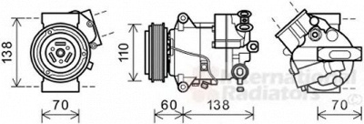VAN WEZEL 3700k607 -  Компрессор, кондиционер